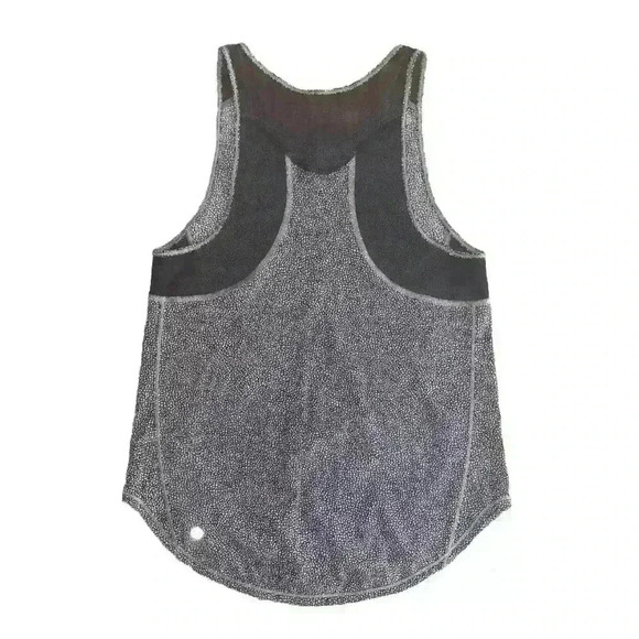 Lululemon Mesh Vest Top Black White Speckle Trim Gym Tank Size Small Activewear - Picture 6 of 12